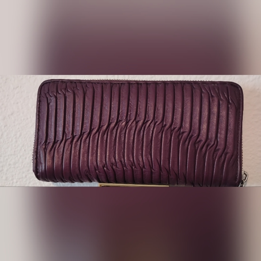 Purple Coach Shoulder Crossbody Bag With Matching Wallet - Picture 8 of 9